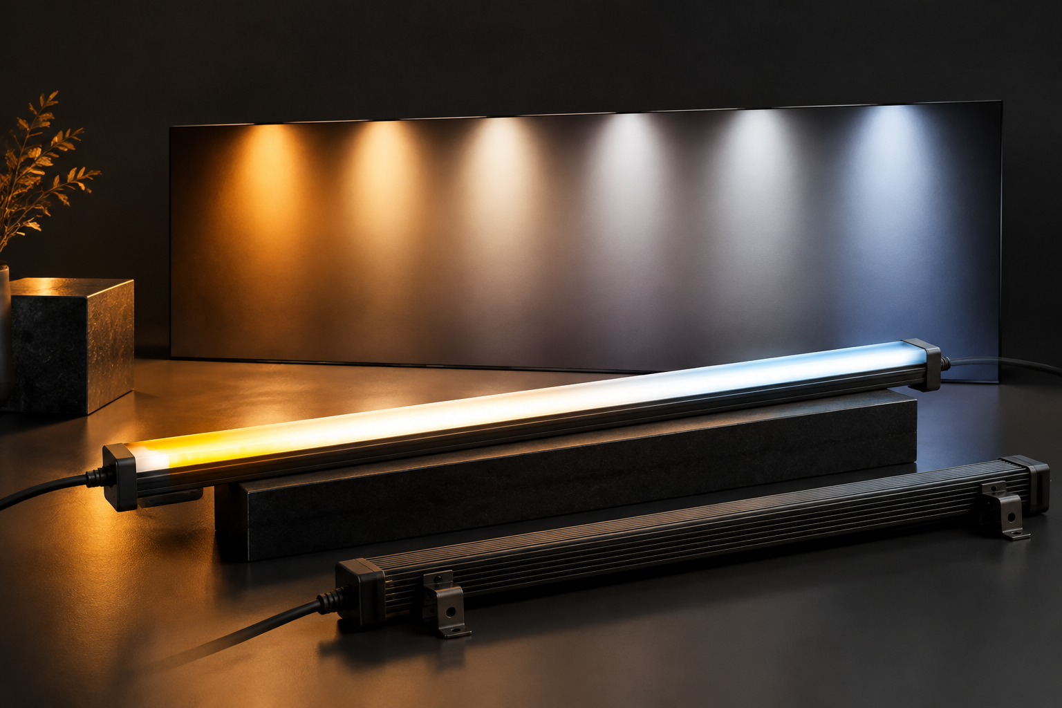 Kelvin scale gradient from warm amber to cool white on a dark panel