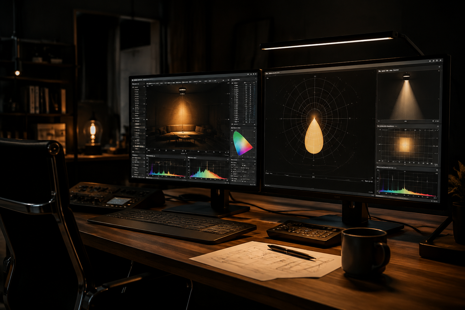 Lighting design support — illustrative photography