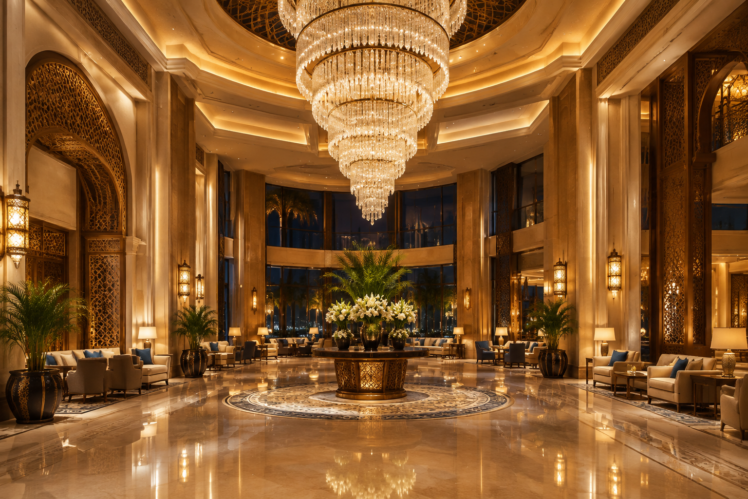 Hotel lighting project — illustrative photography
