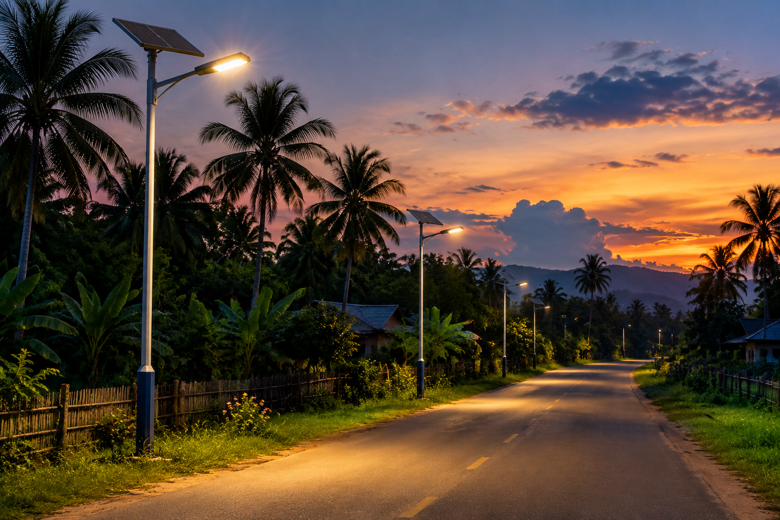 Solar street pilot — illustrative photography
