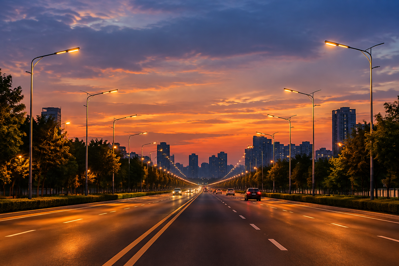 Street lighting program — illustrative photography