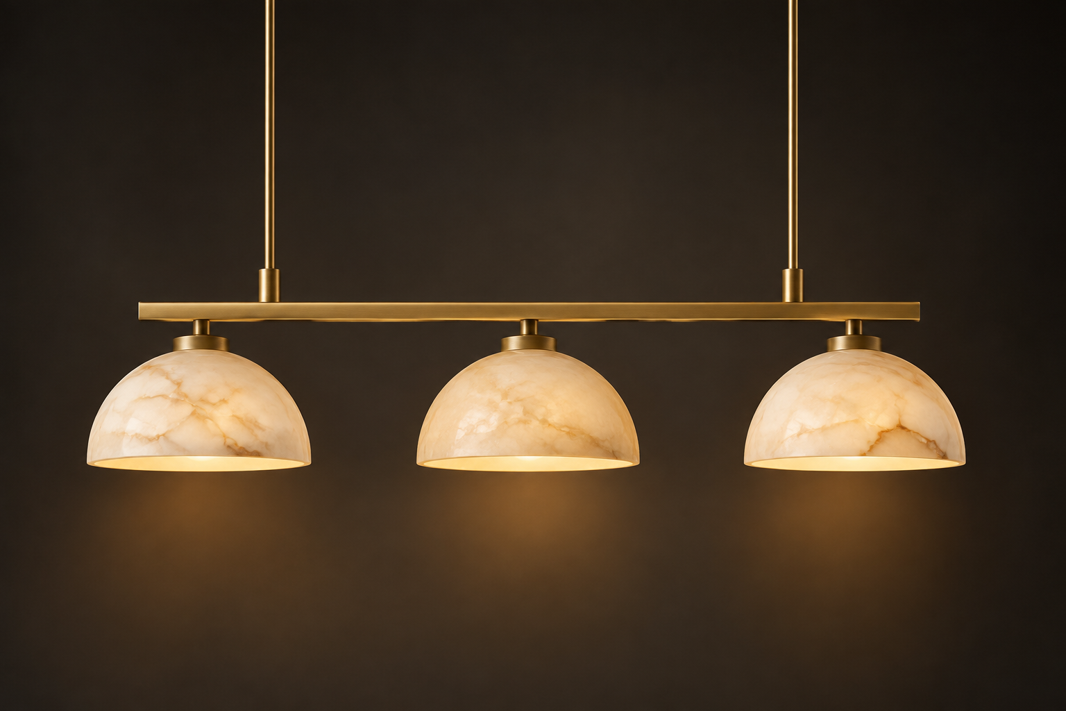 Linear island pendant — Alabaster & Brass